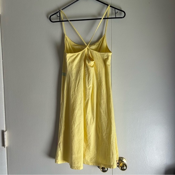 If It Were Me Y2K Style Yellow Cross Back California Cami Dress Cotton Medium - Picture 5 of 7